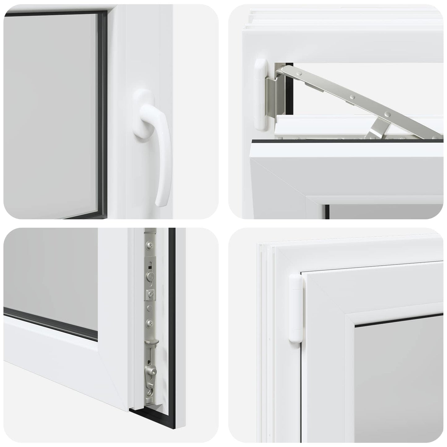 vidaXL Παράθυρο Κάτω Στρώματος RISOR 100 x 55 cm PVC και Γυαλί