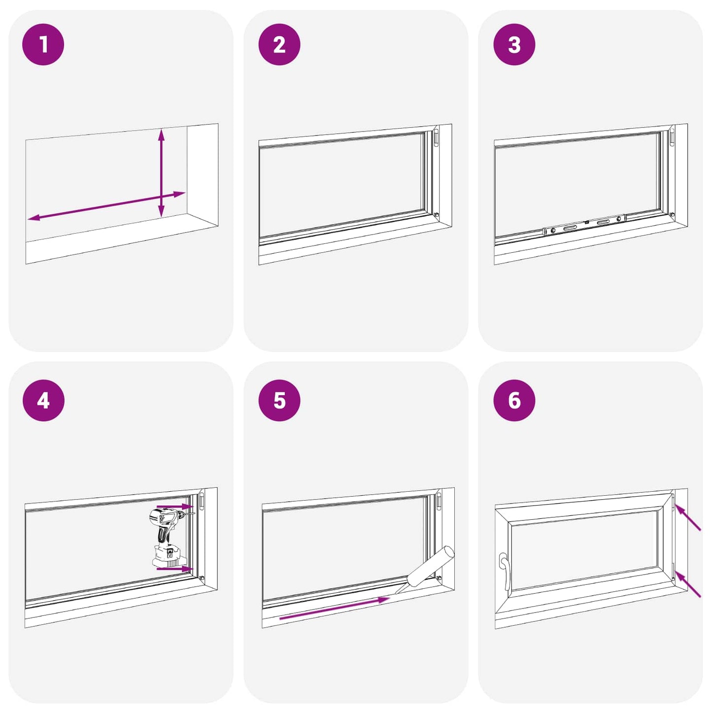vidaXL Παράθυρο Κάτω Στρώματος RISOR 110 x 55 εκ. PVC και Γυαλί