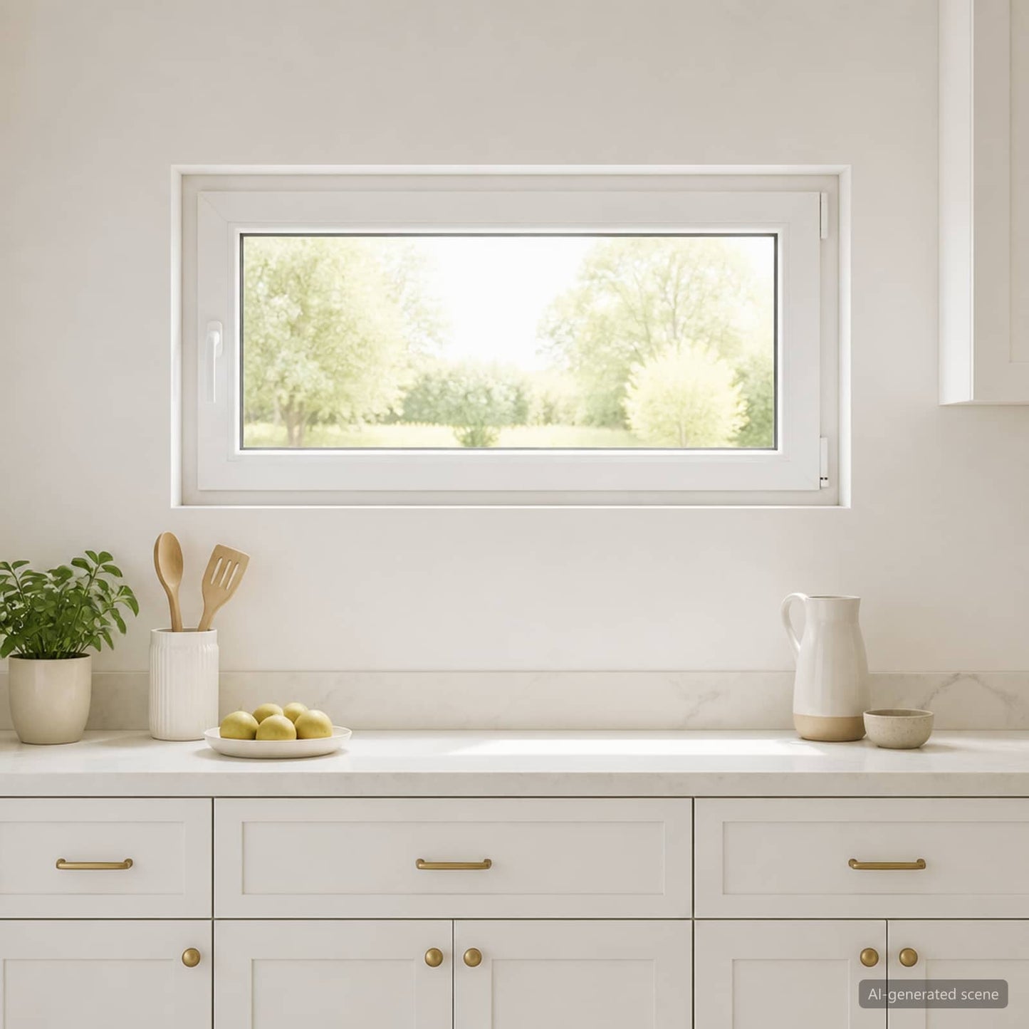 vidaXL Παράθυρο Κάτω Στρώματος RISOR 110 x 55 εκ. PVC και Γυαλί