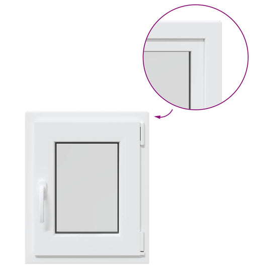 vidaXL Εσωτερικό Χρώμα Παραθύρου Υπόγειου Λευκό RISOR 50 x 60 cm