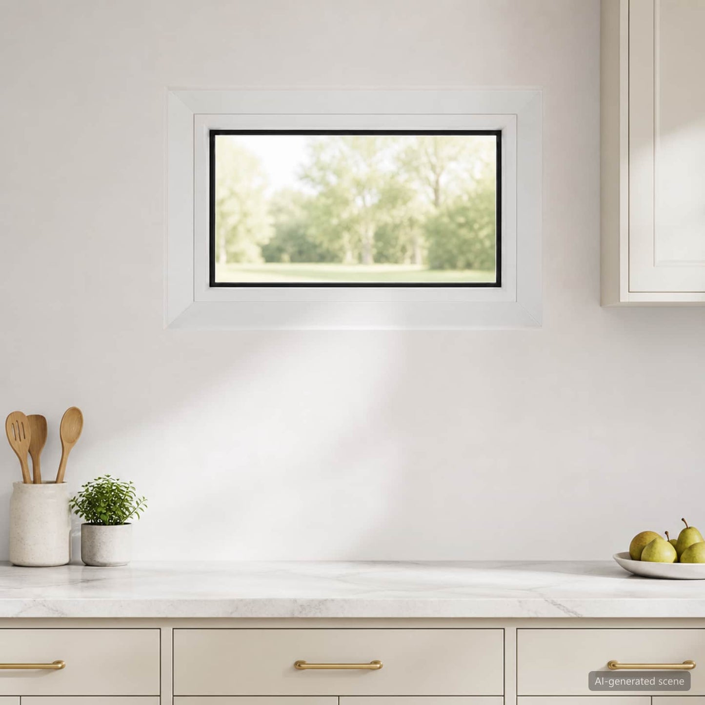 vidaXL Παράθυρο Υπογείου RISOR 40 x 35 εκ. PVC και Γυαλί