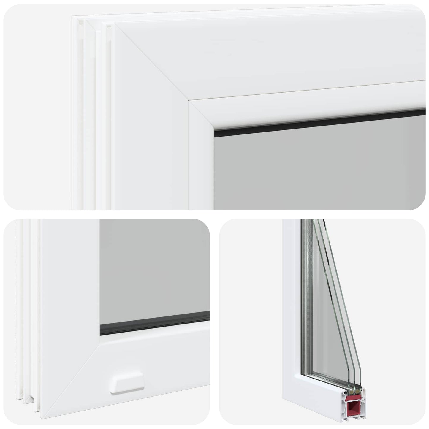 vidaXL Παράθυρο Υπογείου RISOR 30 x 45 εκ PVC και Γυαλί