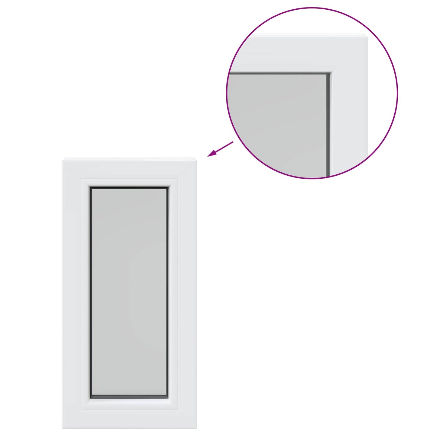vidaXL Παράθυρο Υπογείου RISOR 30 x 45 εκ PVC και Γυαλί