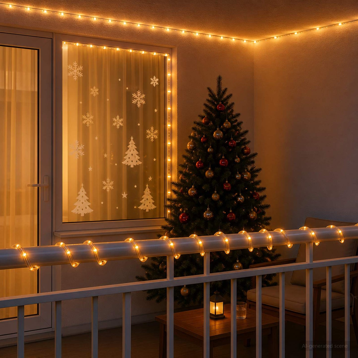 vidaXL Χριστουγεννιάτικος φωτοσωλήνας LED 2400 LED Κίτρινο 100 m