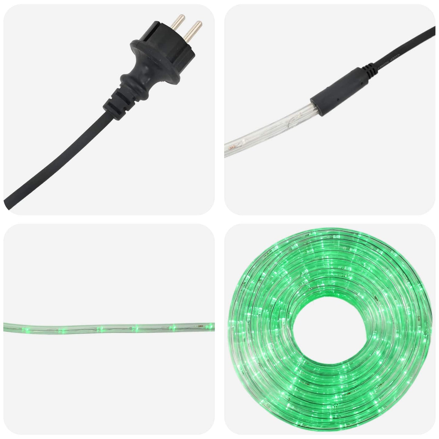 vidaXL Χριστουγεννιάτικος φωτοσωλήνας LED 2400 LED Πράσινο 100 m