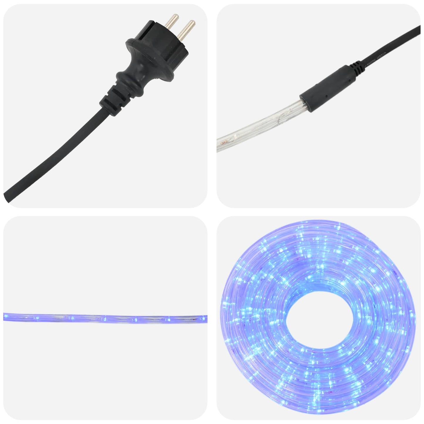 vidaXL Χριστουγεννιάτικος φωτοσωλήνας LED 2400 LED Μπλε 100 m