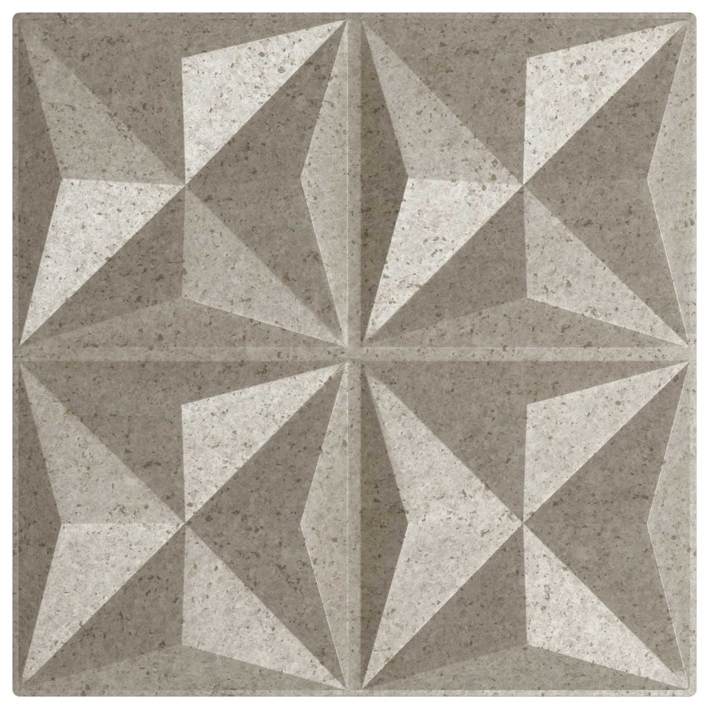 vidaXL Πάνελ τοίχου 48 pcs Οριγκάμι μπετόν 50 x 50 cm Φελιζόλ XPS