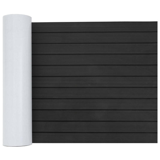 vidaXL Ματ Σκάφους Ριγέ Σκούρο Γκρι και Μαύρο 240 x 60 cm EVA