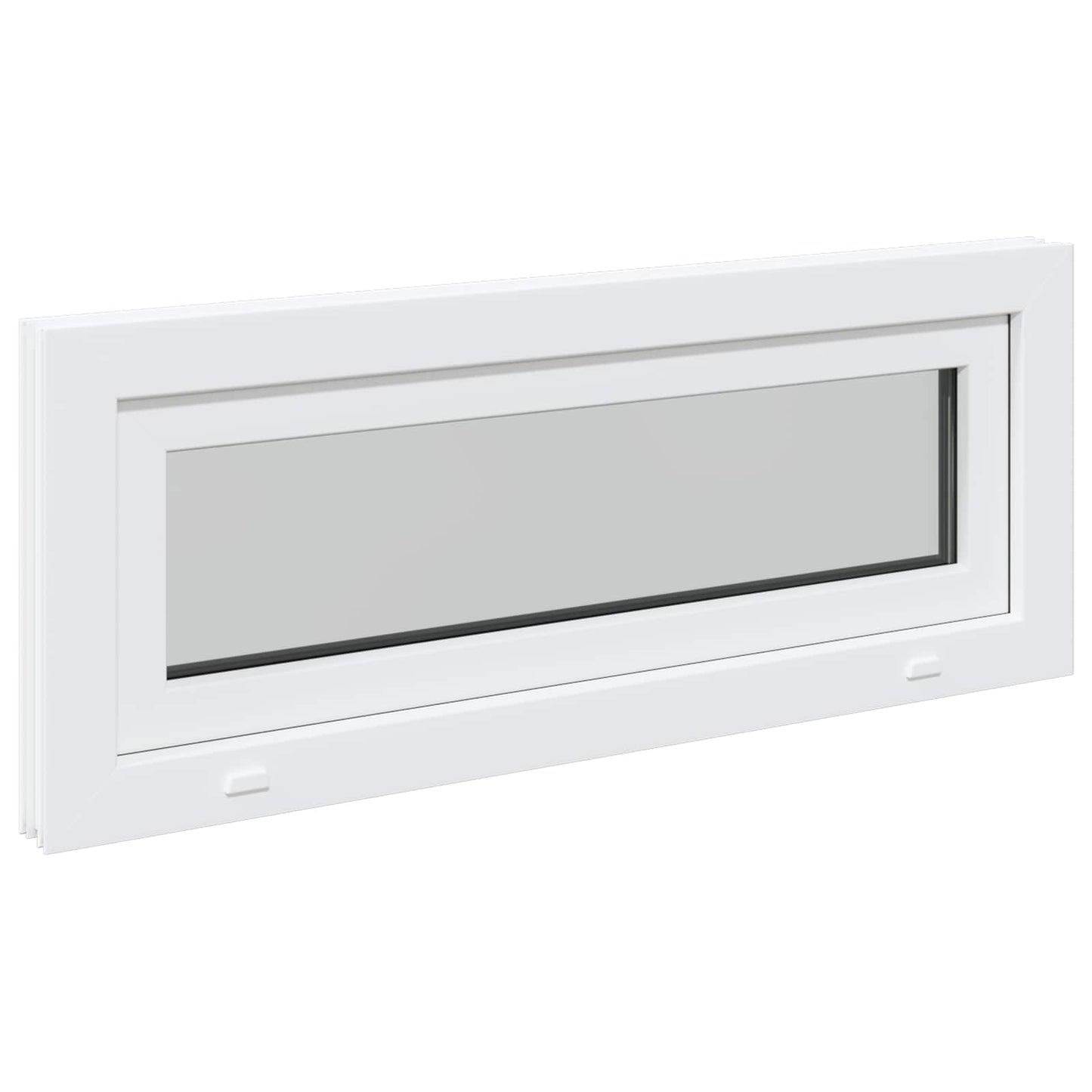 vidaXL Παράθυρο Κάτω Στρώματος RISOR 100 x 40 cm PVC και Γυαλί Λευκό