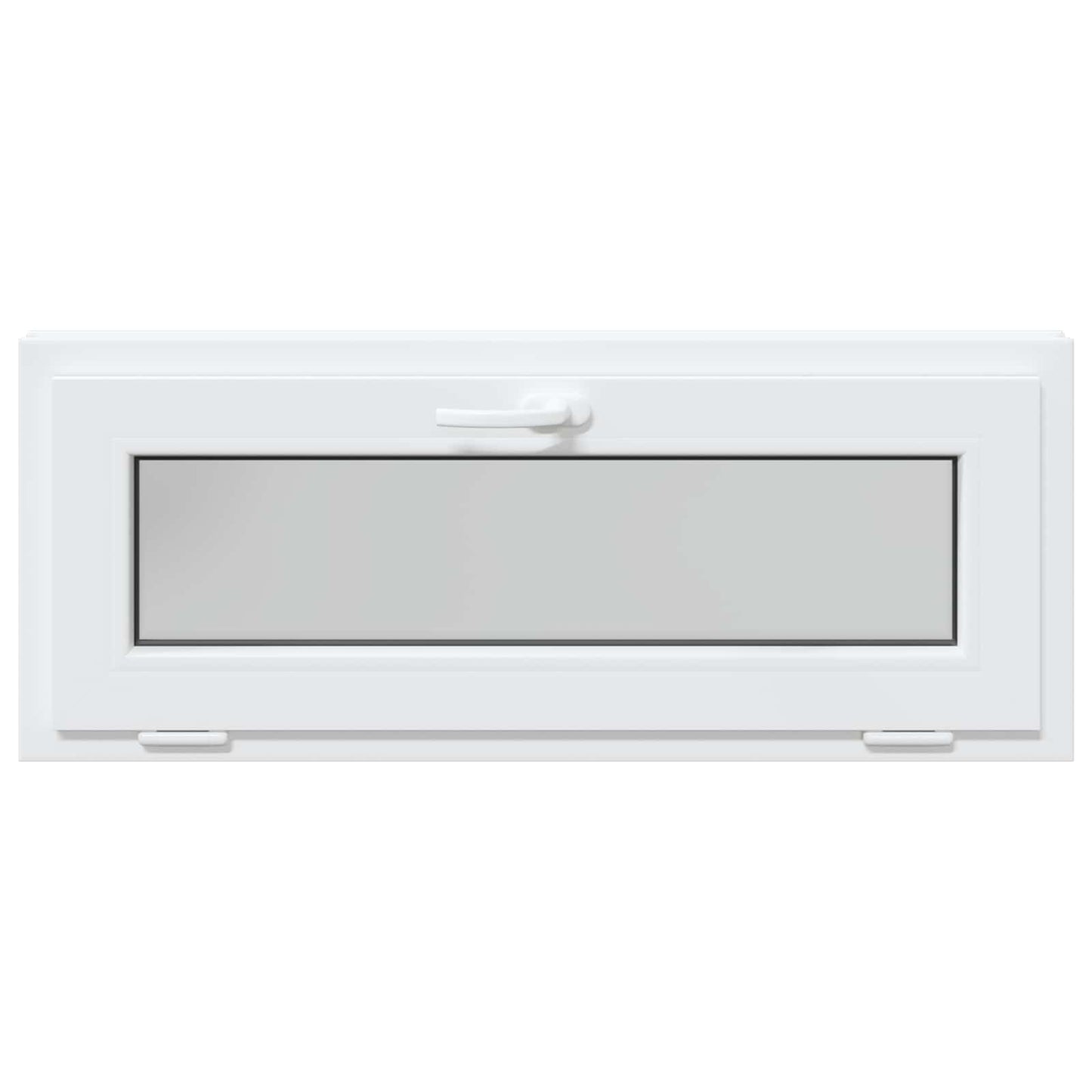 vidaXL Παράθυρο Κάτω Στρώματος RISOR 100 x 40 cm PVC και Γυαλί Λευκό