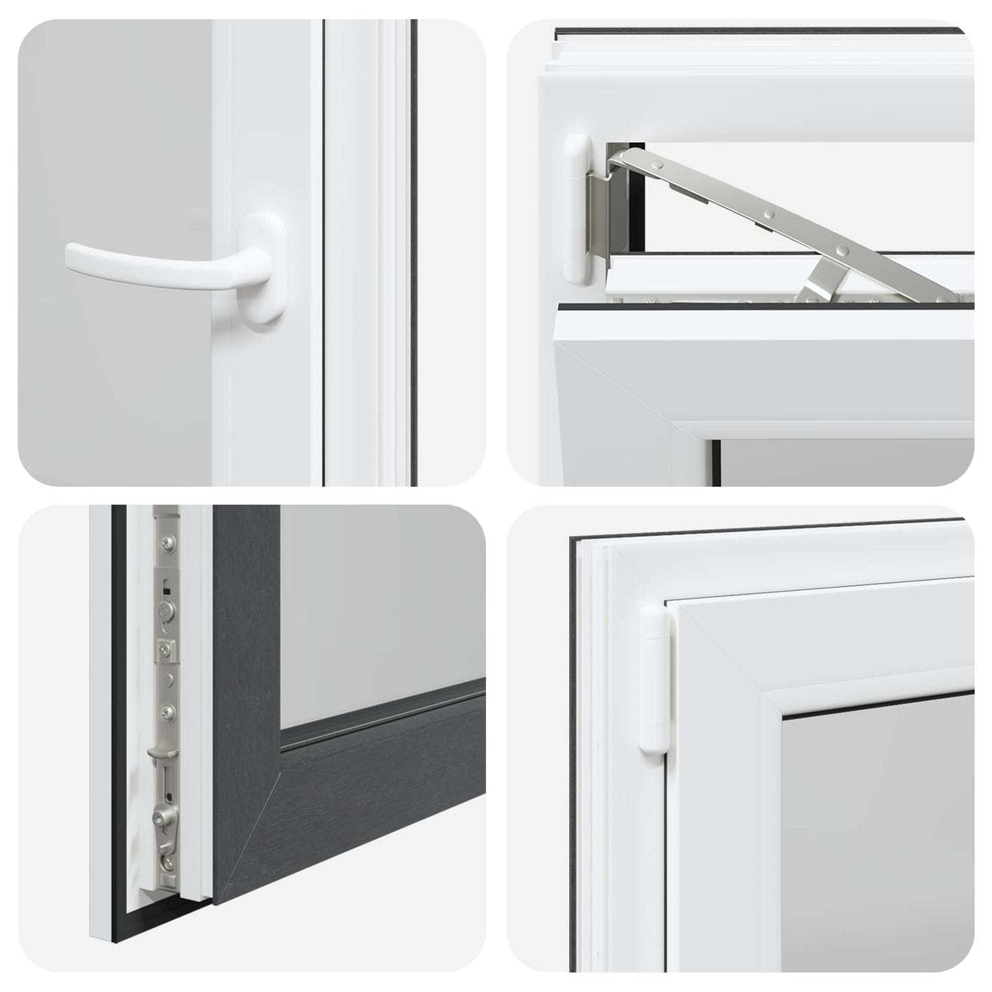 vidaXL Παράθυρο Υπογείου με Κλίση και Στροφή RISOR 60 x 80 cm