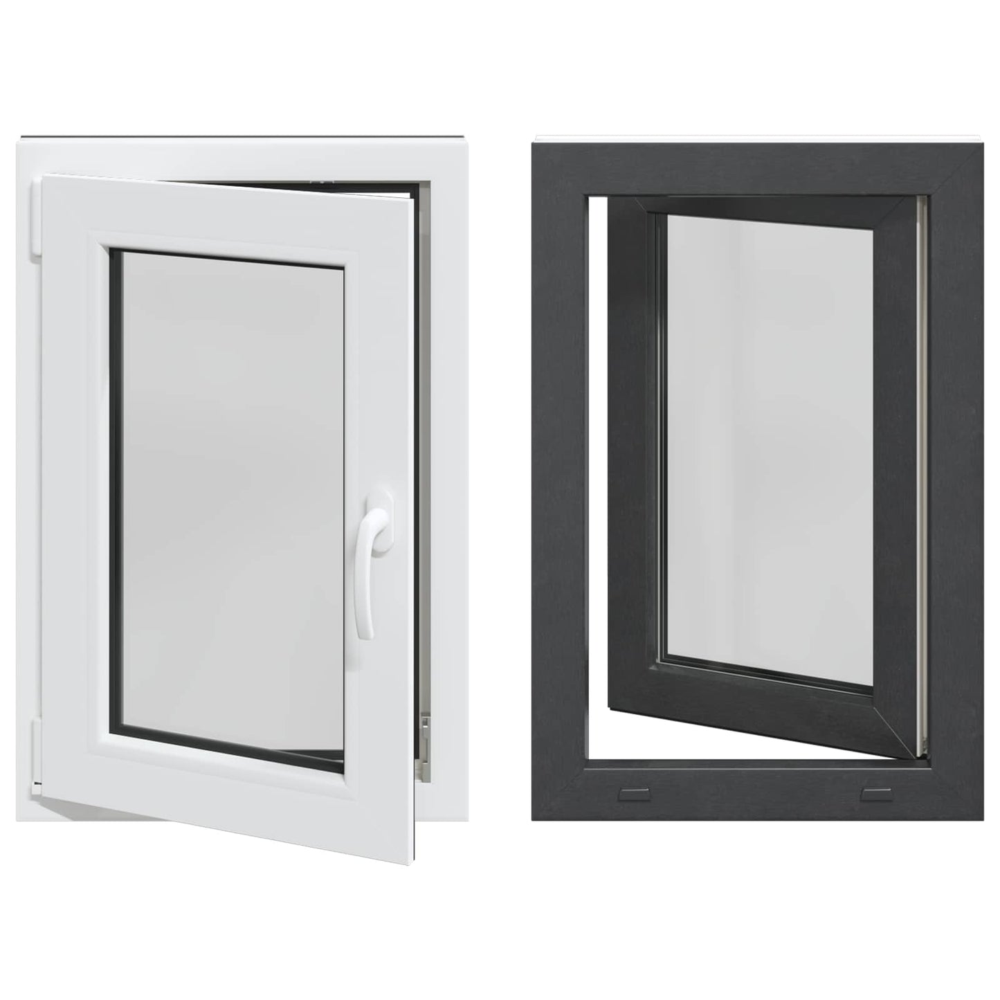 vidaXL Παράθυρο Υπογείου με Κλίση και Στροφή RISOR 60 x 80 cm