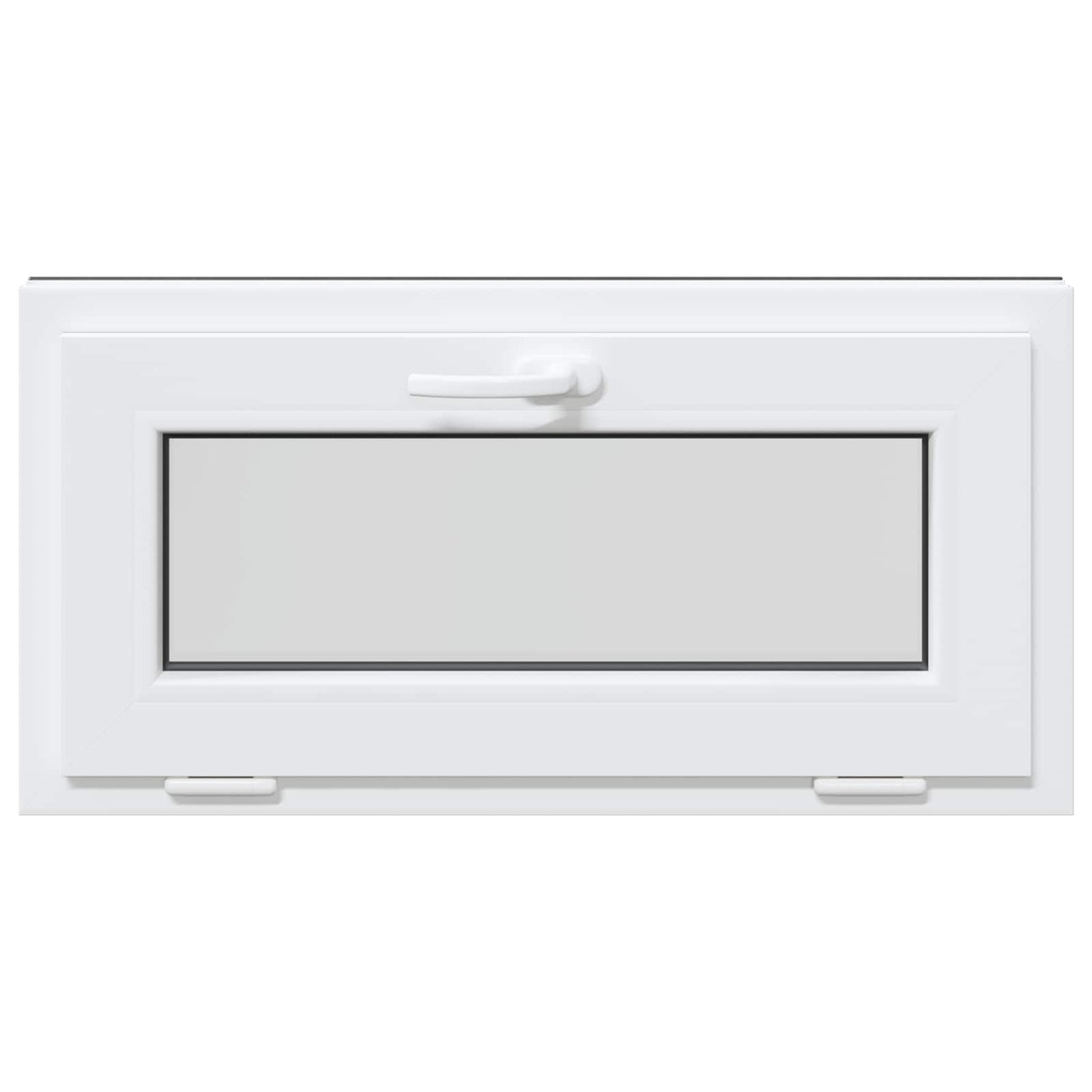 vidaXL Παράθυρο Κάτω Στρώματος RISOR 80 x 40 cm PVC και Γυαλί Ανθρακί