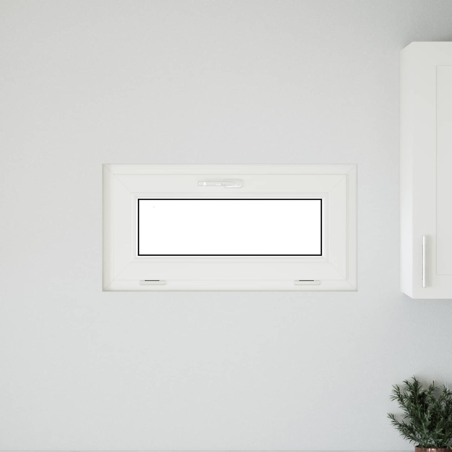 vidaXL Παράθυρο Κάτω Στρώματος RISOR 80 x 40 cm PVC και Γυαλί Ανθρακί