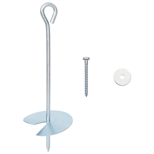 vidaXL Γείωση 10 pcs Ασημί Ø10 x 30 εκ Γαλβανισμένο Μέταλλο
