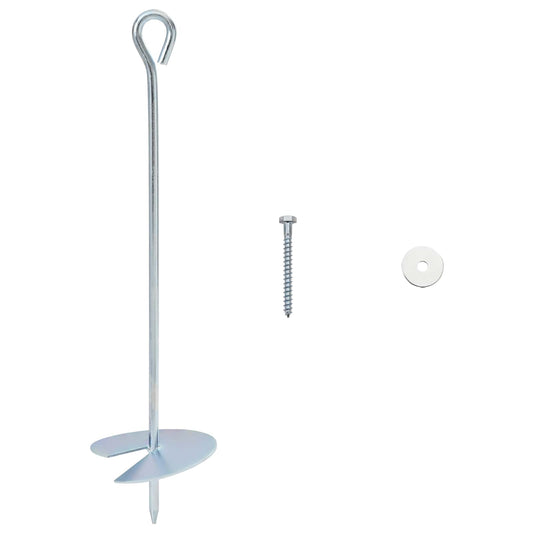 vidaXL Γείωση 10 pcs Ασημί Ø10 x 40 εκ Γαλβανισμένο Μέταλλο