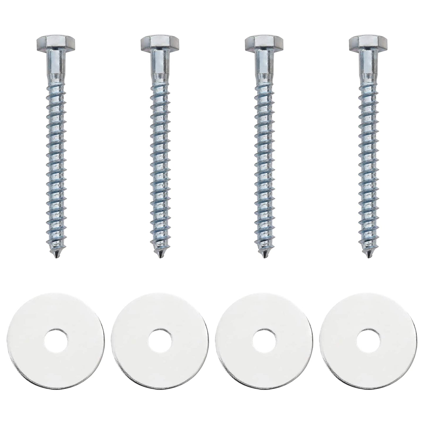 vidaXL Γείωση 4 pcs Ασημί Ø10 x 50 εκ Γαλβανισμένο Μέταλλο