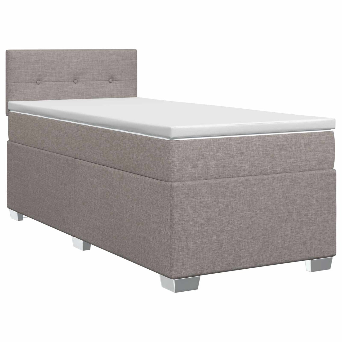 vidaXL Κρεβάτι box spring με στρώμα Taupe 80 x 200 cm Ύφασμα