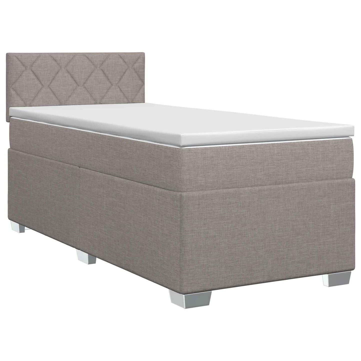 vidaXL Κρεβάτι box spring με στρώμα Taupe 80 x 200 cm Ύφασμα