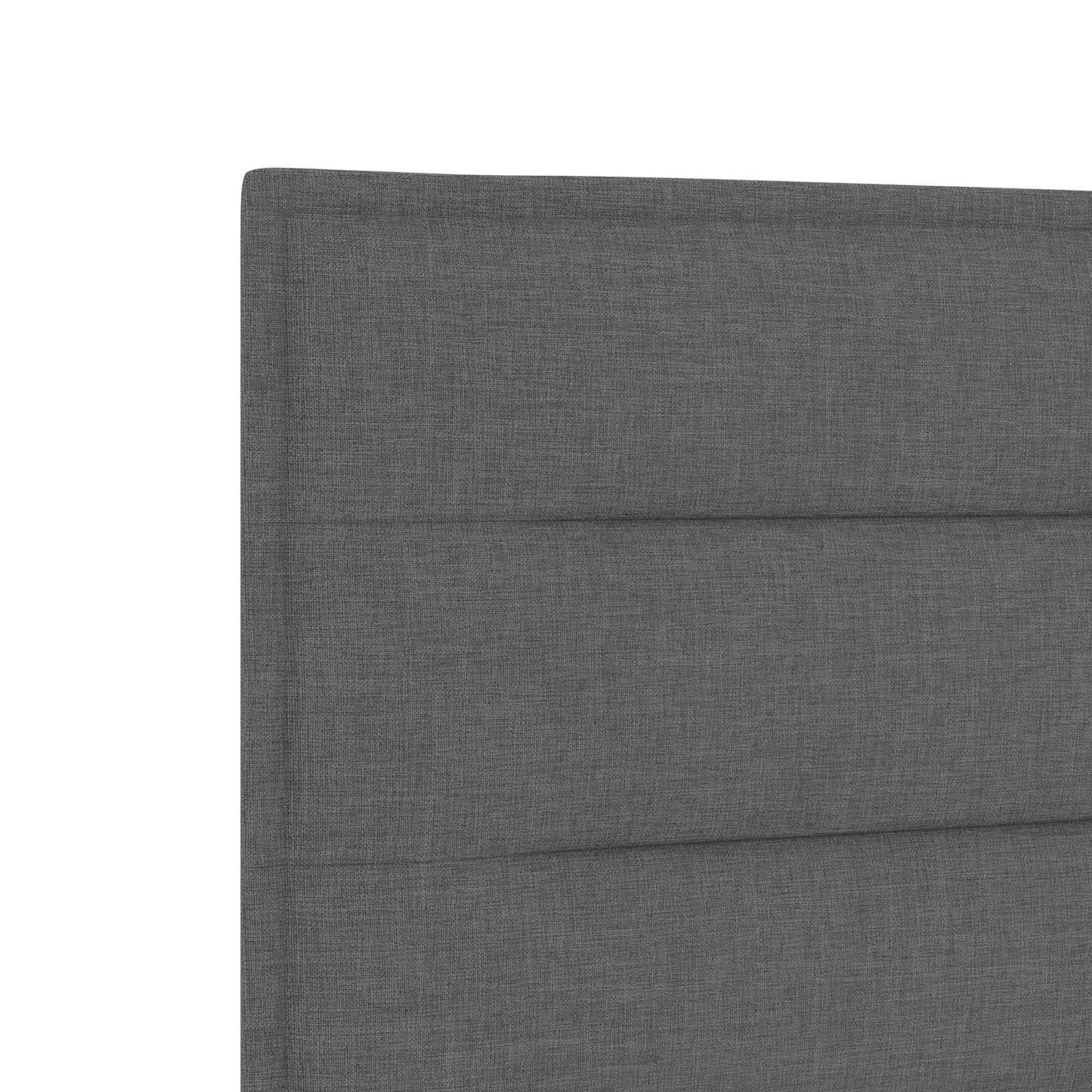 vidaXL Κρεβάτι box spring με στρώμα Σκούρο Γκρι 90 x 190 cm Ύφασμα