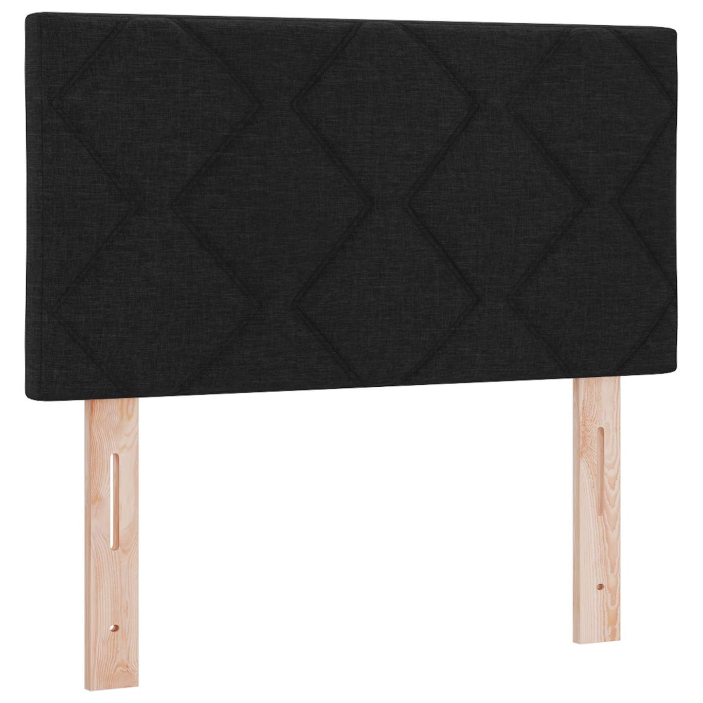 vidaXL Κρεβάτι box spring με στρώμα Μαύρο 90 x 190 cm Ύφασμα