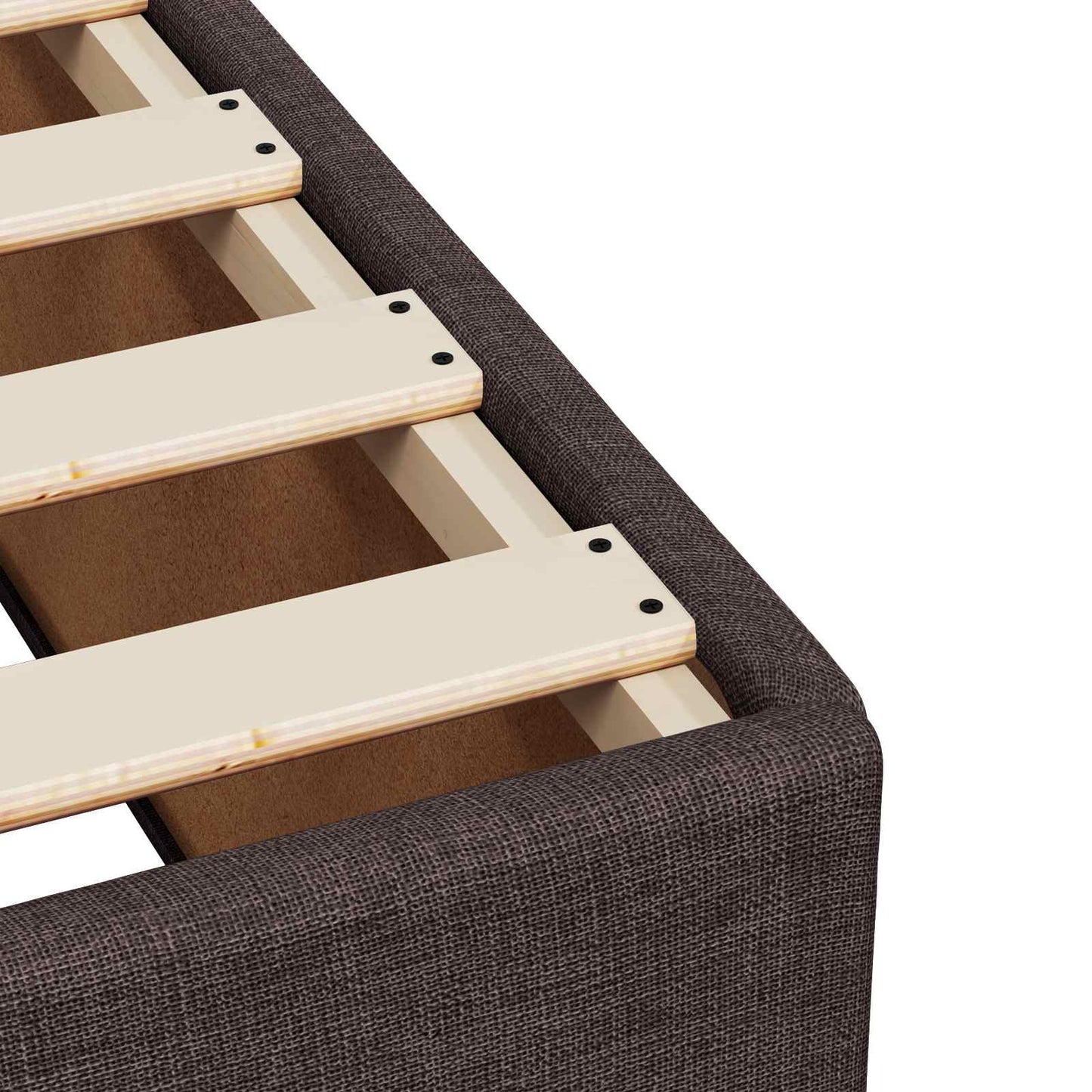 vidaXL Κρεβάτι box spring με στρώμα Σκούρο Καφέ 90 x 190 cm Ύφασμα