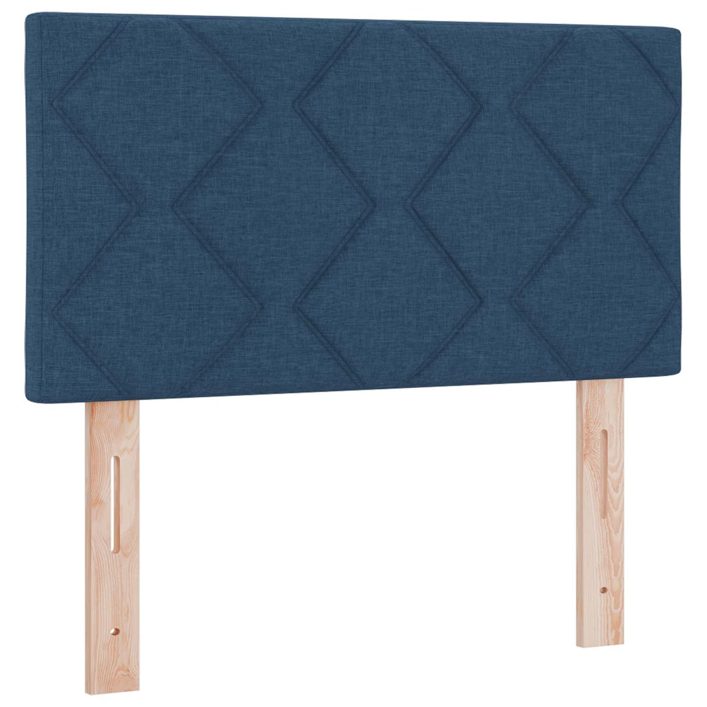 vidaXL Κρεβάτι box spring με στρώμα Μπλε 100 x 200 cm Ύφασμα
