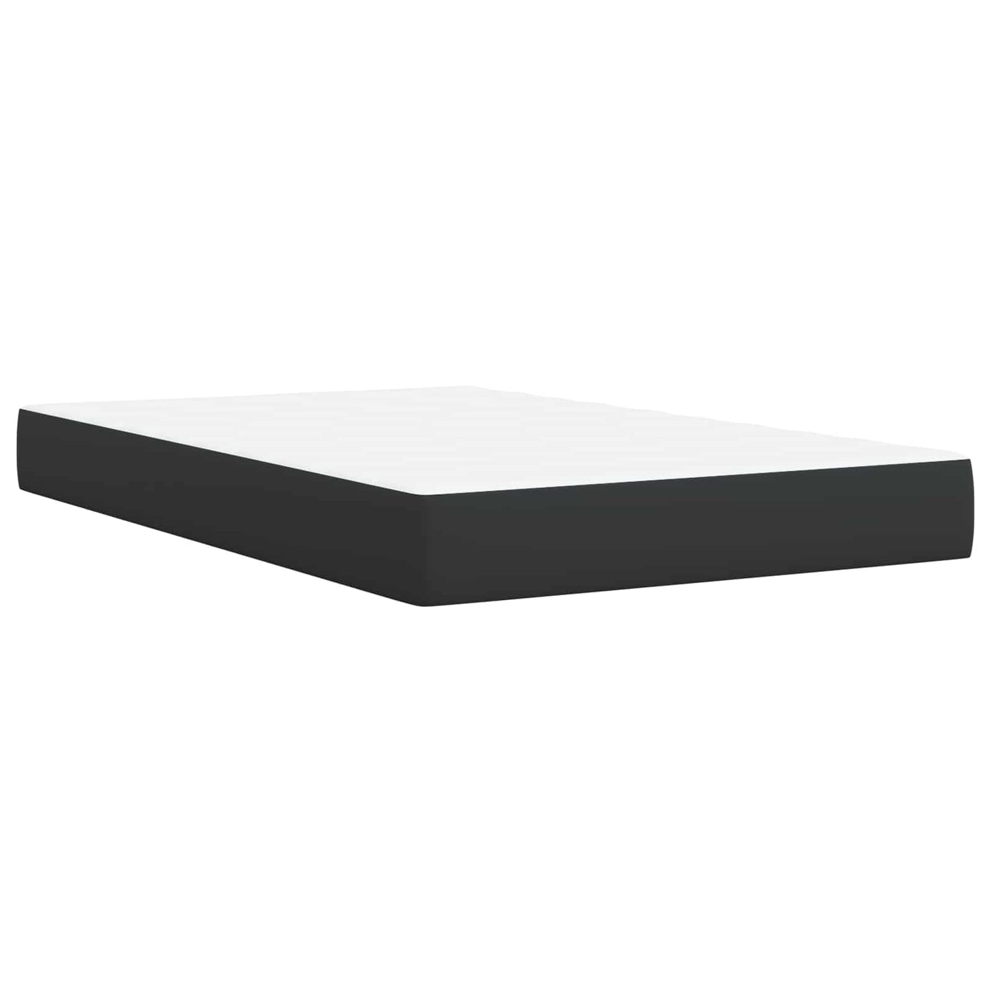 vidaXL Κρεβάτι box spring με στρώμα Μαύρο 120 x 190 cm Ύφασμα