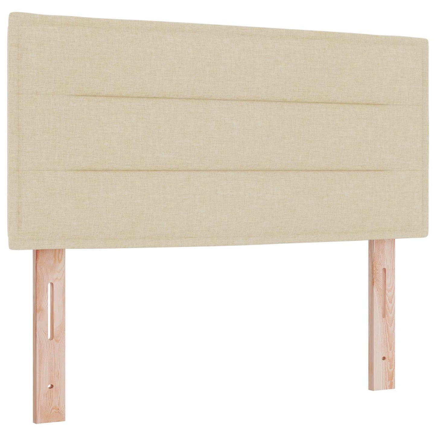 vidaXL Κρεβάτι box spring με στρώμα Κρεμ 120 x 200 cm Ύφασμα