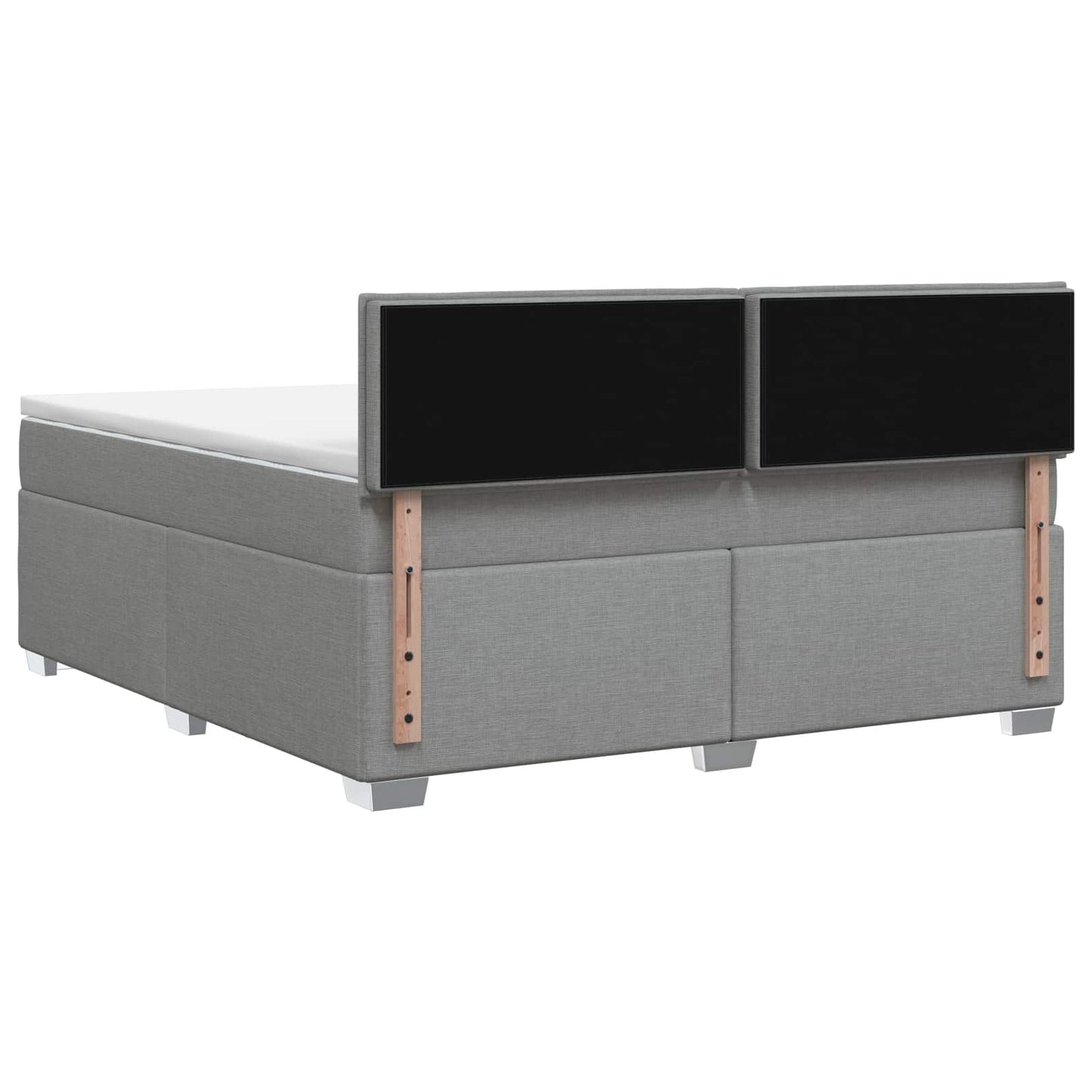 vidaXL Κρεβάτι box spring με στρώμα Ανοιχτό γκρι 140 x 190 cm Ύφασμα