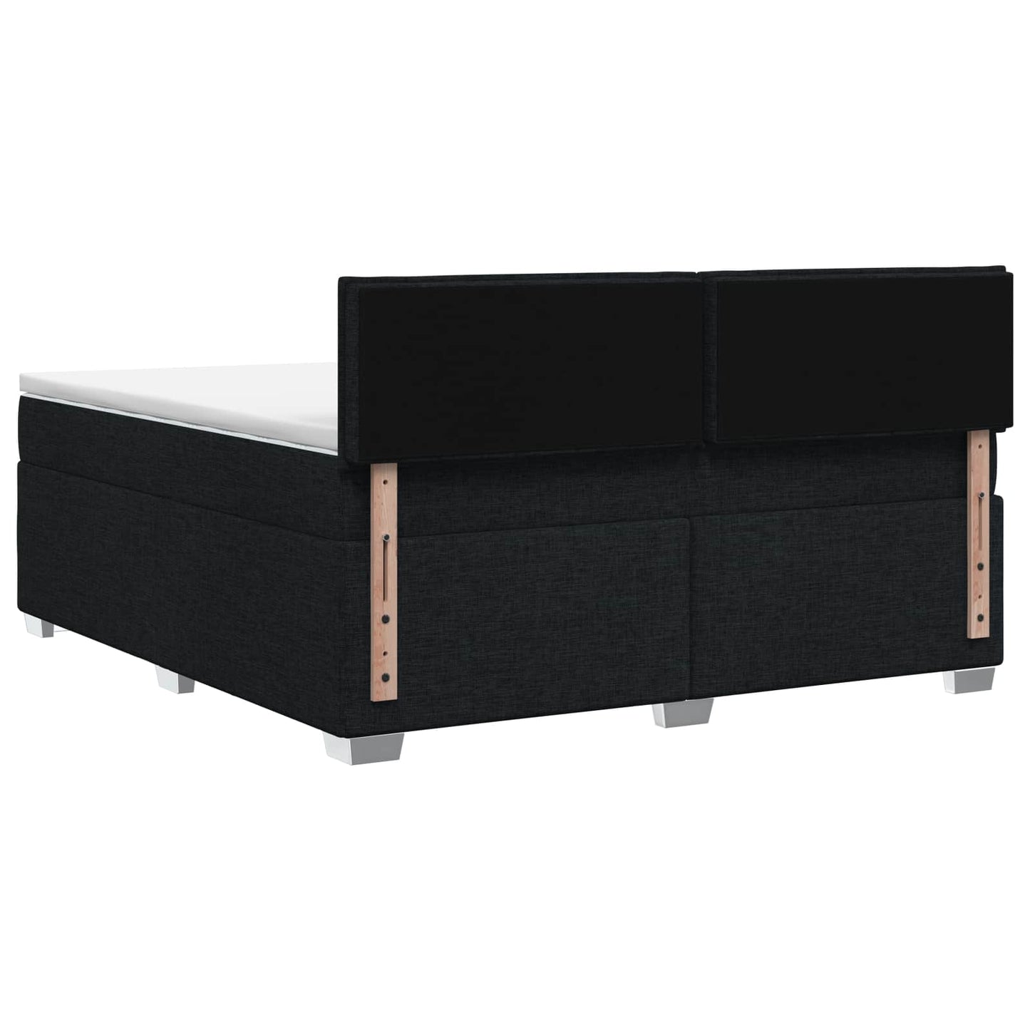 vidaXL Κρεβάτι box spring με στρώμα Μαύρο 140 x 190 cm Ύφασμα