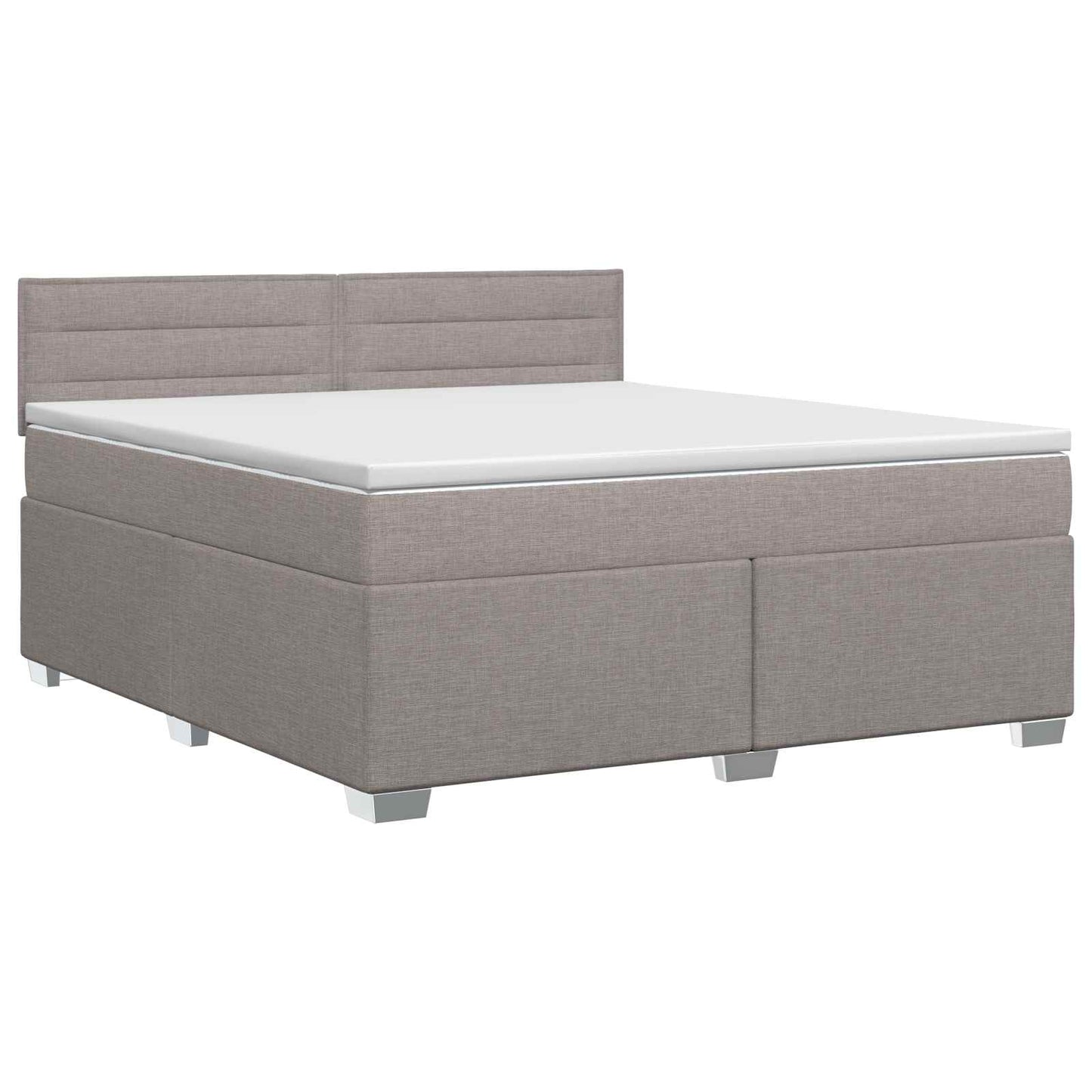 vidaXL Κρεβάτι box spring με στρώμα Taupe 140 x 200 cm Ύφασμα