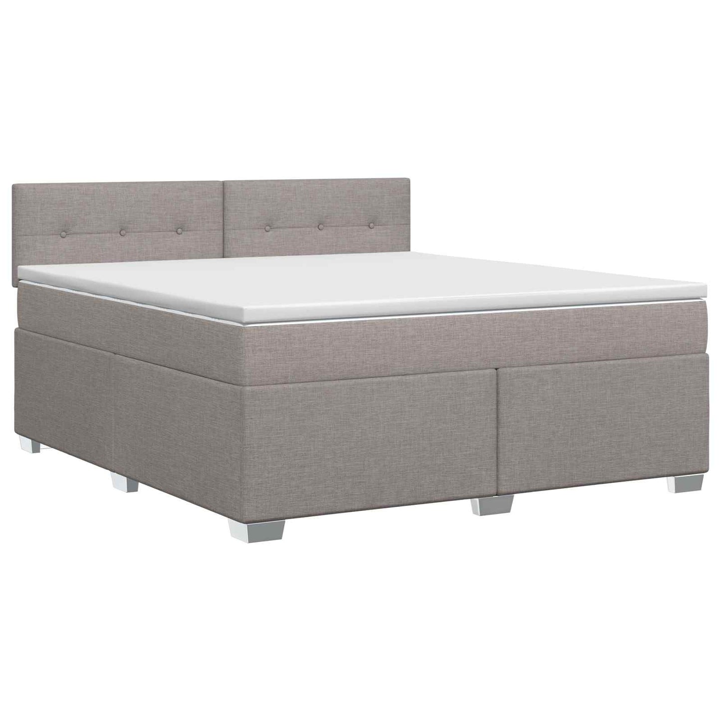 vidaXL Κρεβάτι box spring με στρώμα Taupe 140 x 200 cm Ύφασμα