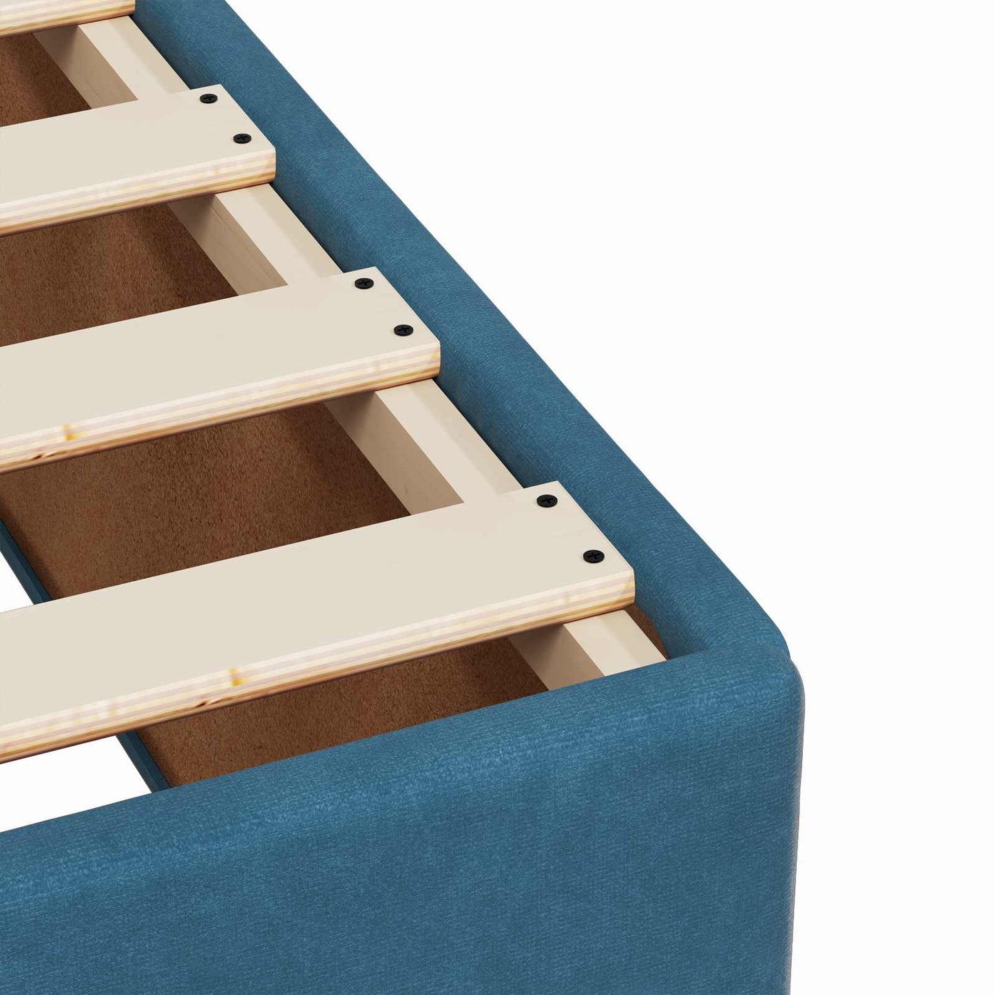 vidaXL Κρεβάτι box spring με στρώμα Σκούρο Μπλε 90 x 190 cm Βελούδο