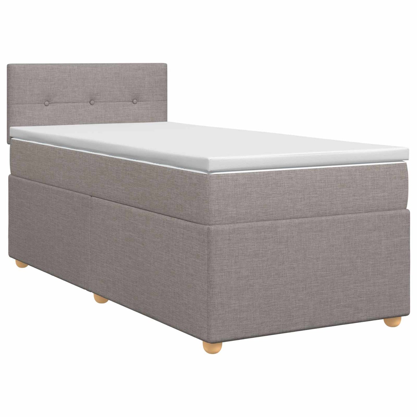 vidaXL Κρεβάτι box spring με στρώμα Taupe 80 x 200 cm Ύφασμα