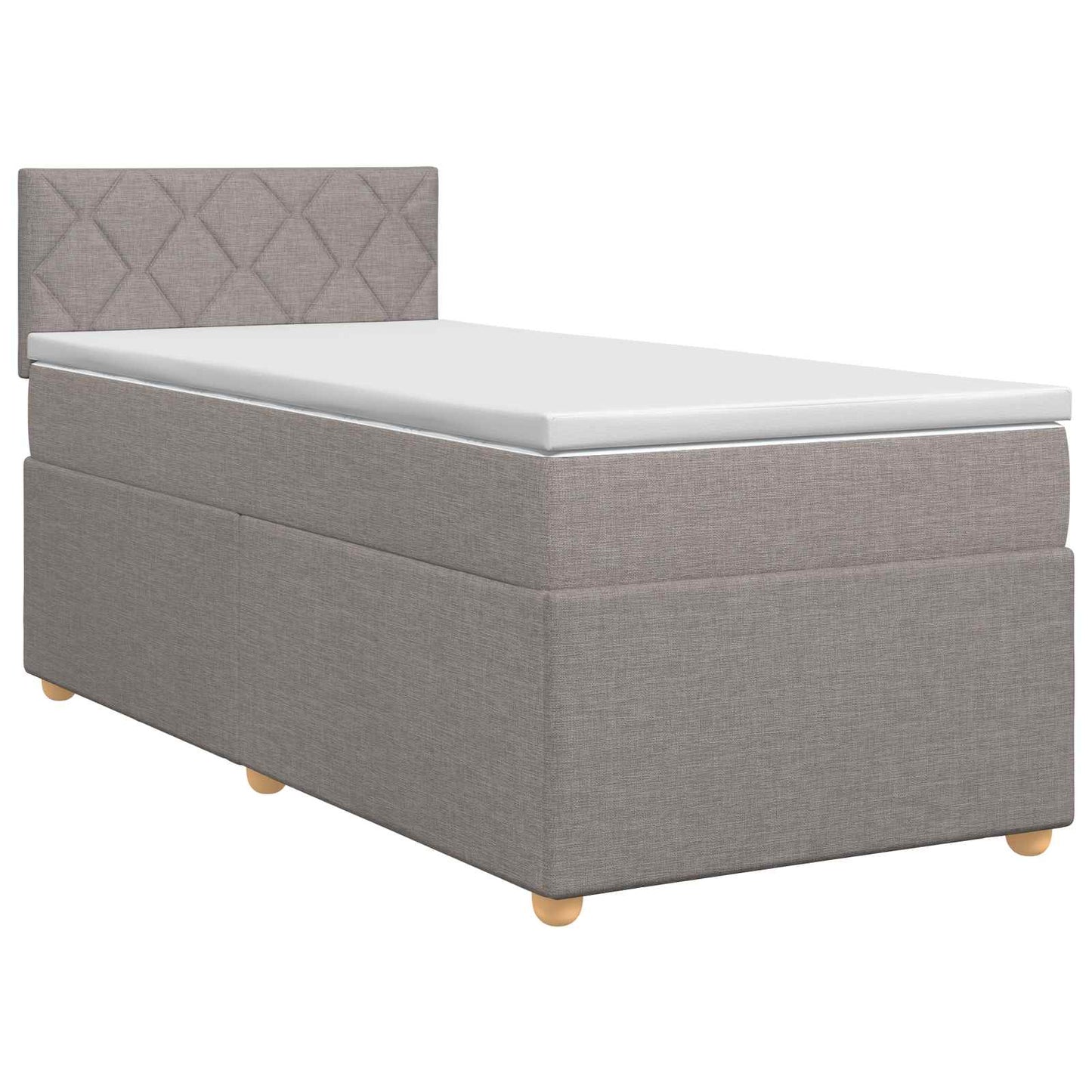 vidaXL Κρεβάτι box spring με στρώμα Taupe 80 x 200 cm Ύφασμα