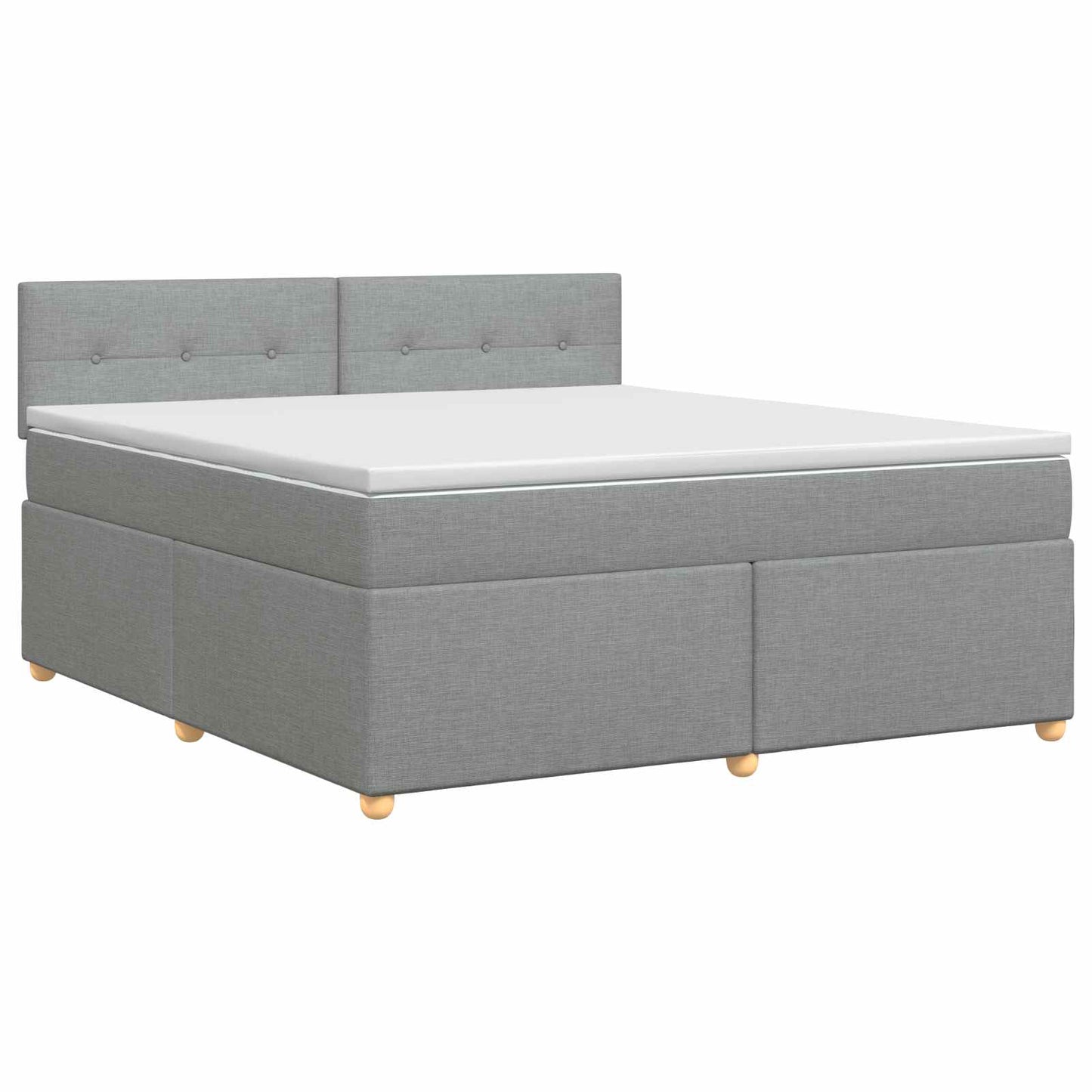 vidaXL Κρεβάτι box spring με στρώμα Ανοιχτό γκρι 140 x 190 cm Ύφασμα