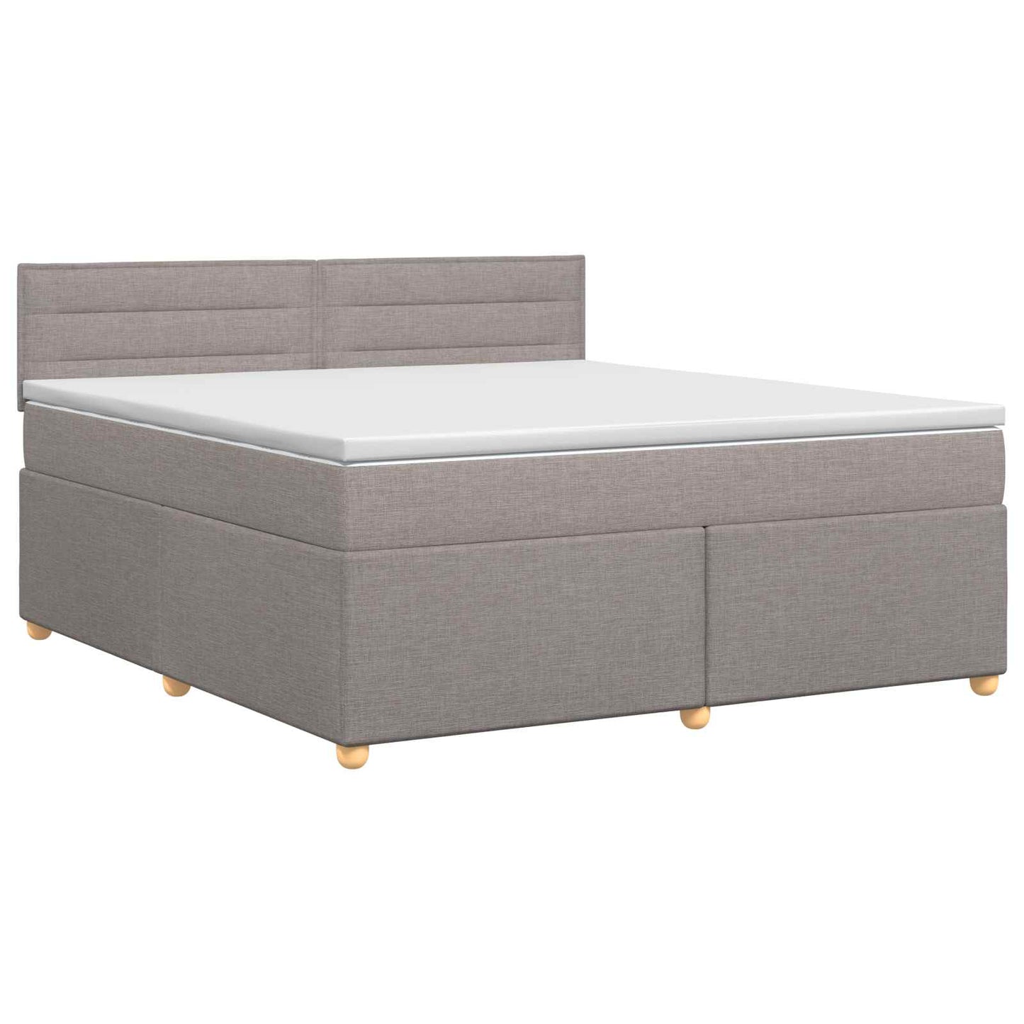 vidaXL Κρεβάτι box spring με στρώμα Taupe 140 x 200 cm Ύφασμα