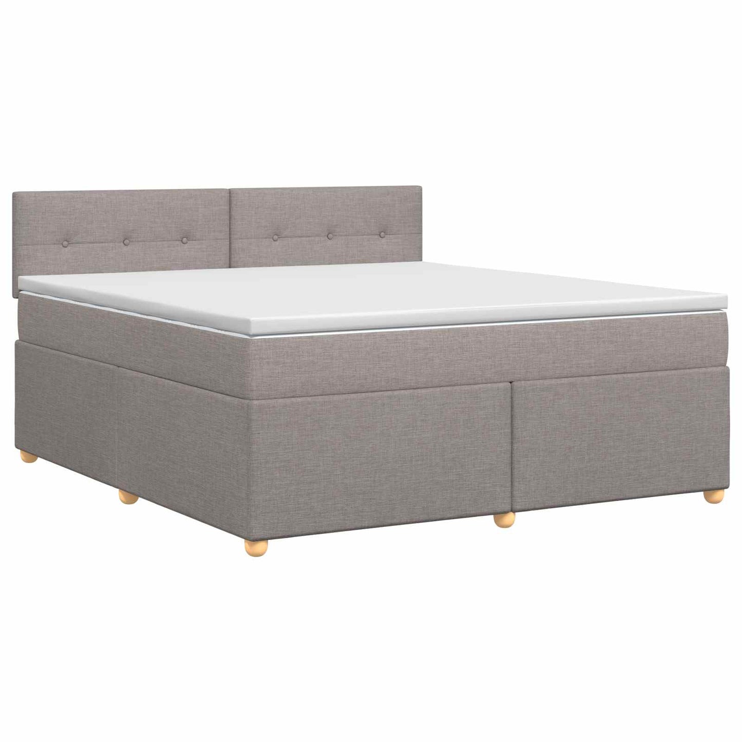 vidaXL Κρεβάτι box spring με στρώμα Taupe 140 x 200 cm Ύφασμα
