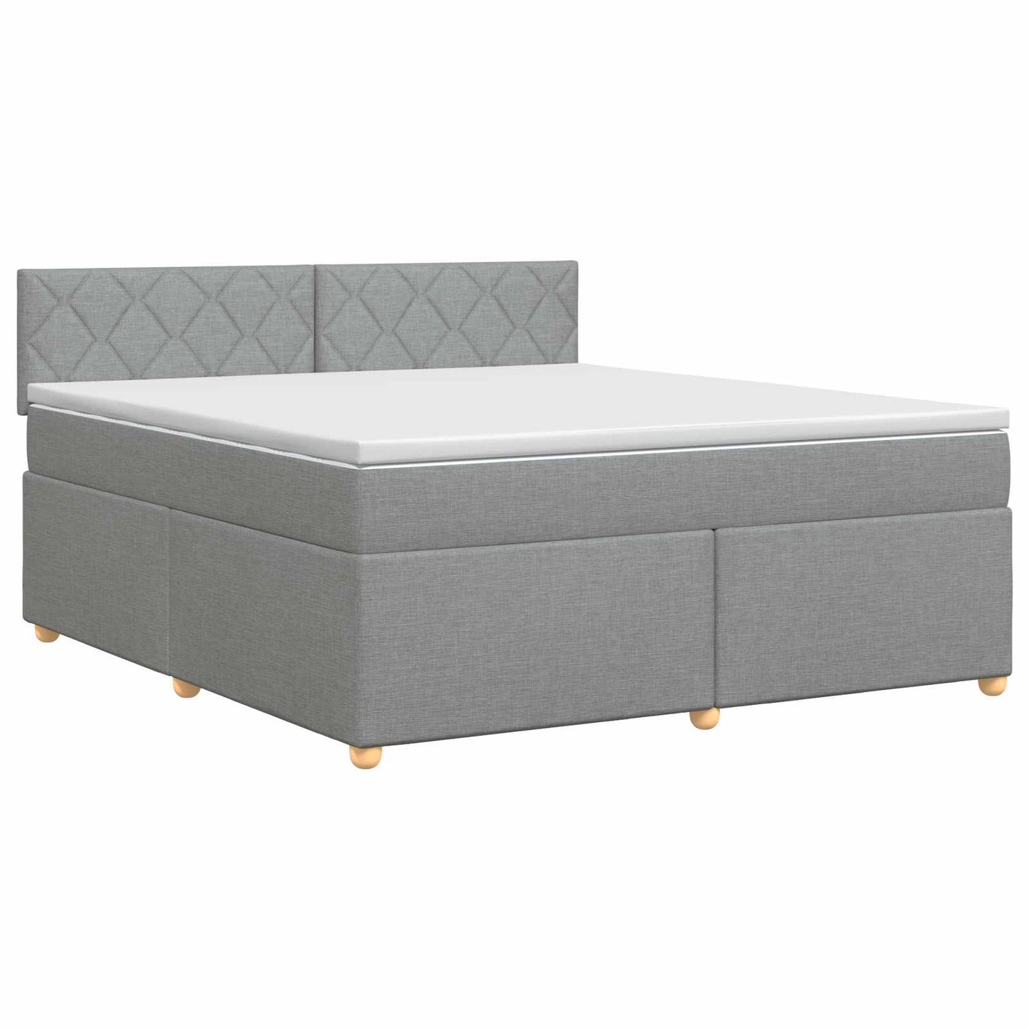 vidaXL Κρεβάτι box spring με στρώμα Ανοιχτό γκρι 140 x 200 cm Ύφασμα