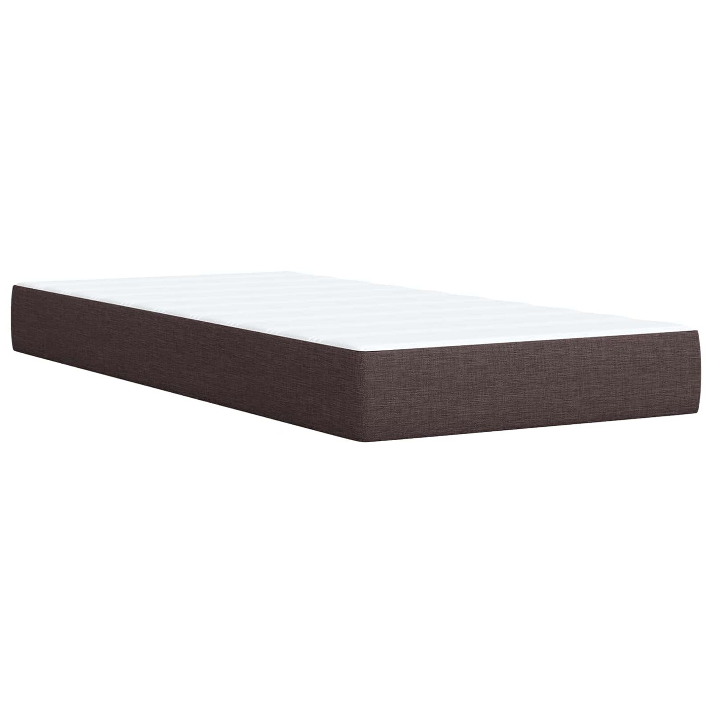 vidaXL Κρεβάτι box spring με στρώμα Σκούρο Καφέ 90 x 200 cm Ύφασμα