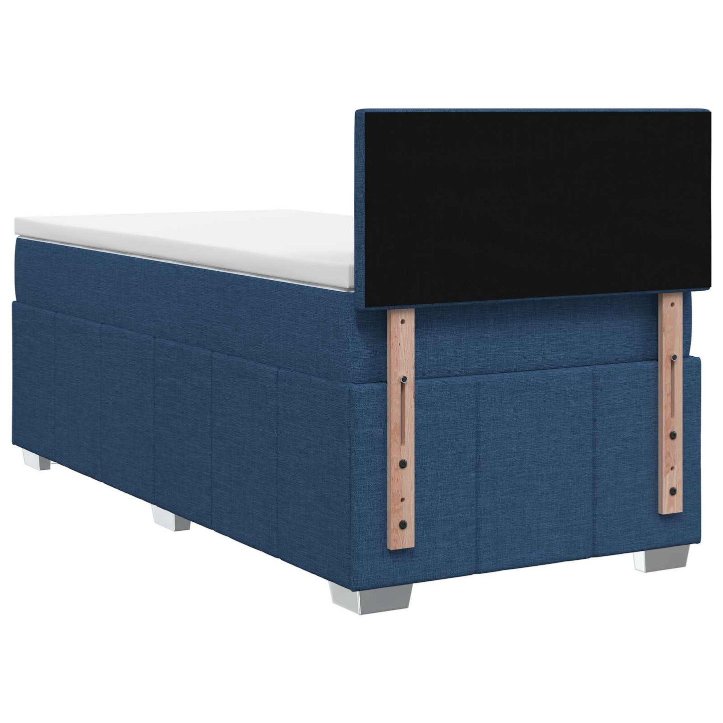 vidaXL Κρεβάτι box spring με στρώμα Μπλε 100 x 200 cm Ύφασμα