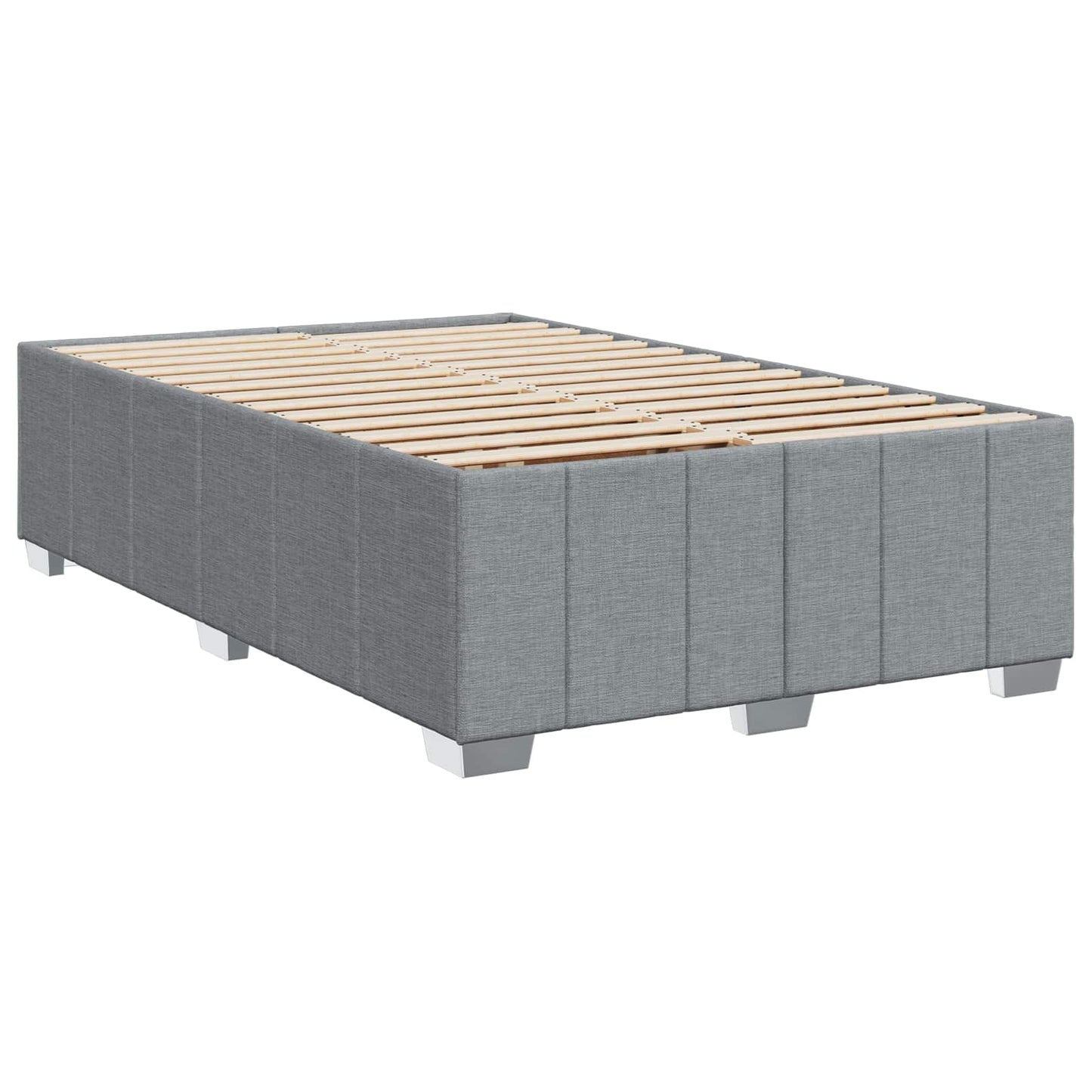 vidaXL Κρεβάτι box spring με στρώμα Ανοιχτό γκρι 120 x 190 cm Ύφασμα