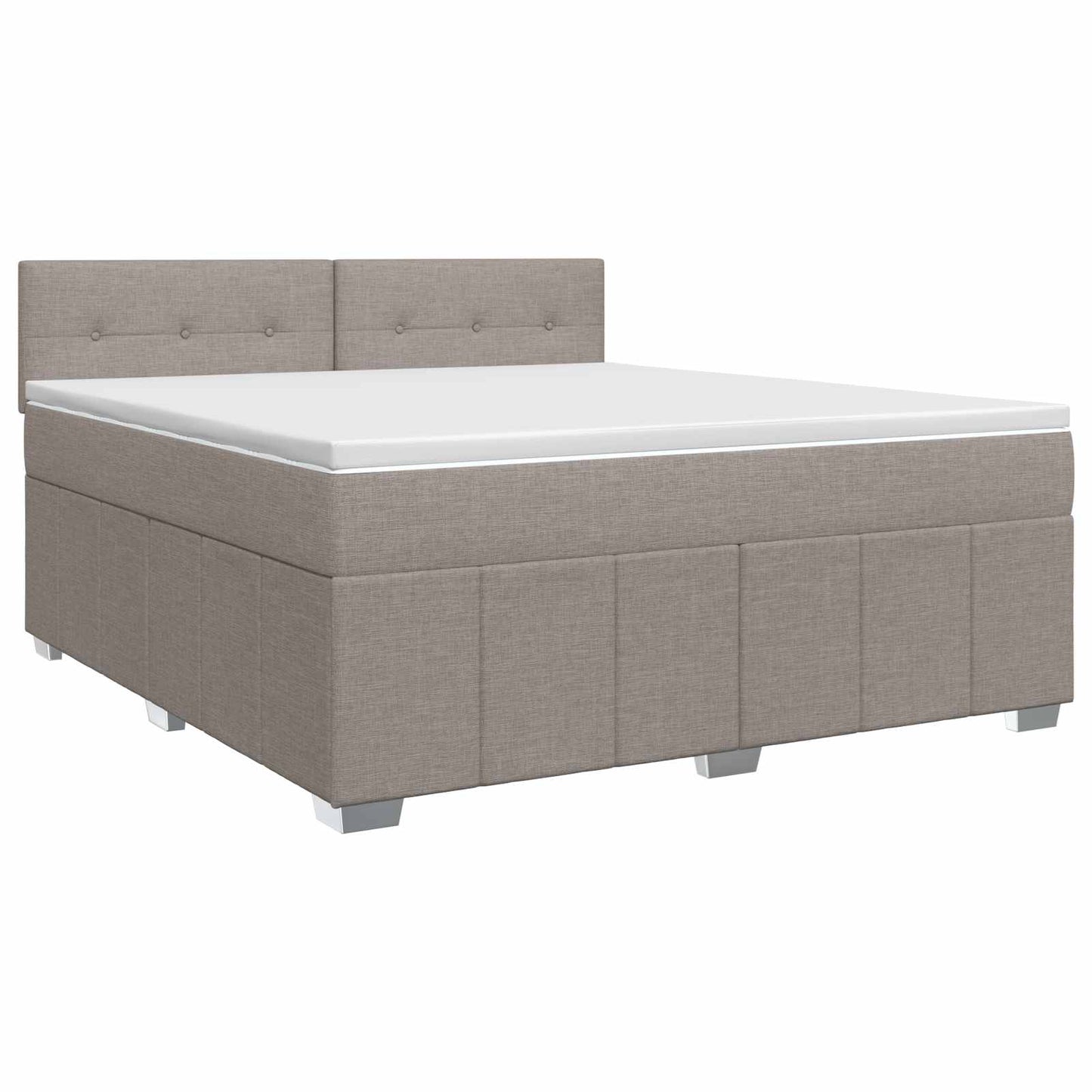vidaXL Κρεβάτι box spring με στρώμα Taupe 140 x 190 cm Ύφασμα