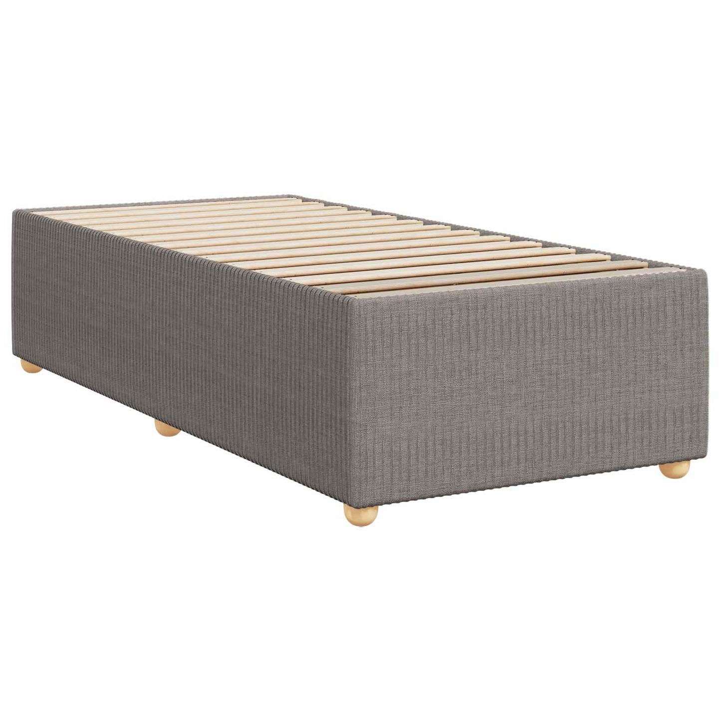 vidaXL Κρεβάτι box spring με στρώμα Taupe 90 x 190 cm Ύφασμα