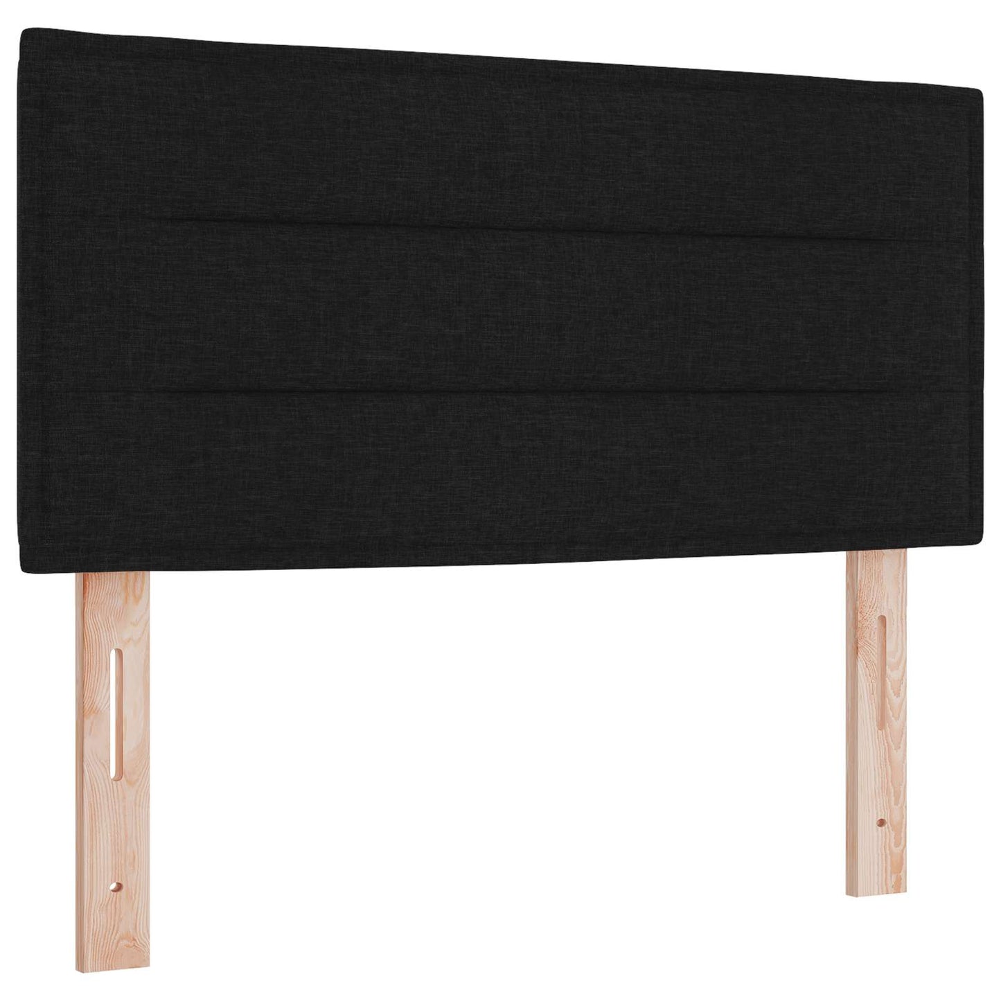 vidaXL Κρεβάτι box spring με στρώμα Μαύρο 90 x 200 cm Ύφασμα