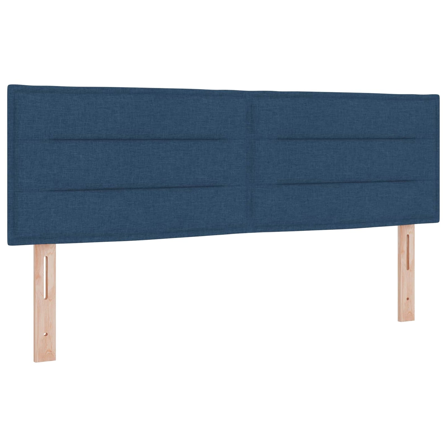 vidaXL Κρεβάτι box spring με στρώμα Μπλε 140 x 200 cm Ύφασμα