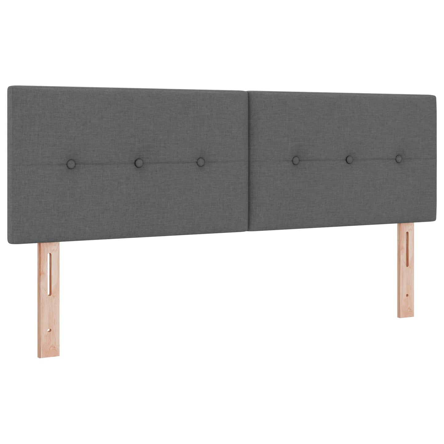 vidaXL Κρεβάτι box spring με στρώμα Σκούρο Γκρι 160 x 200 cm Ύφασμα