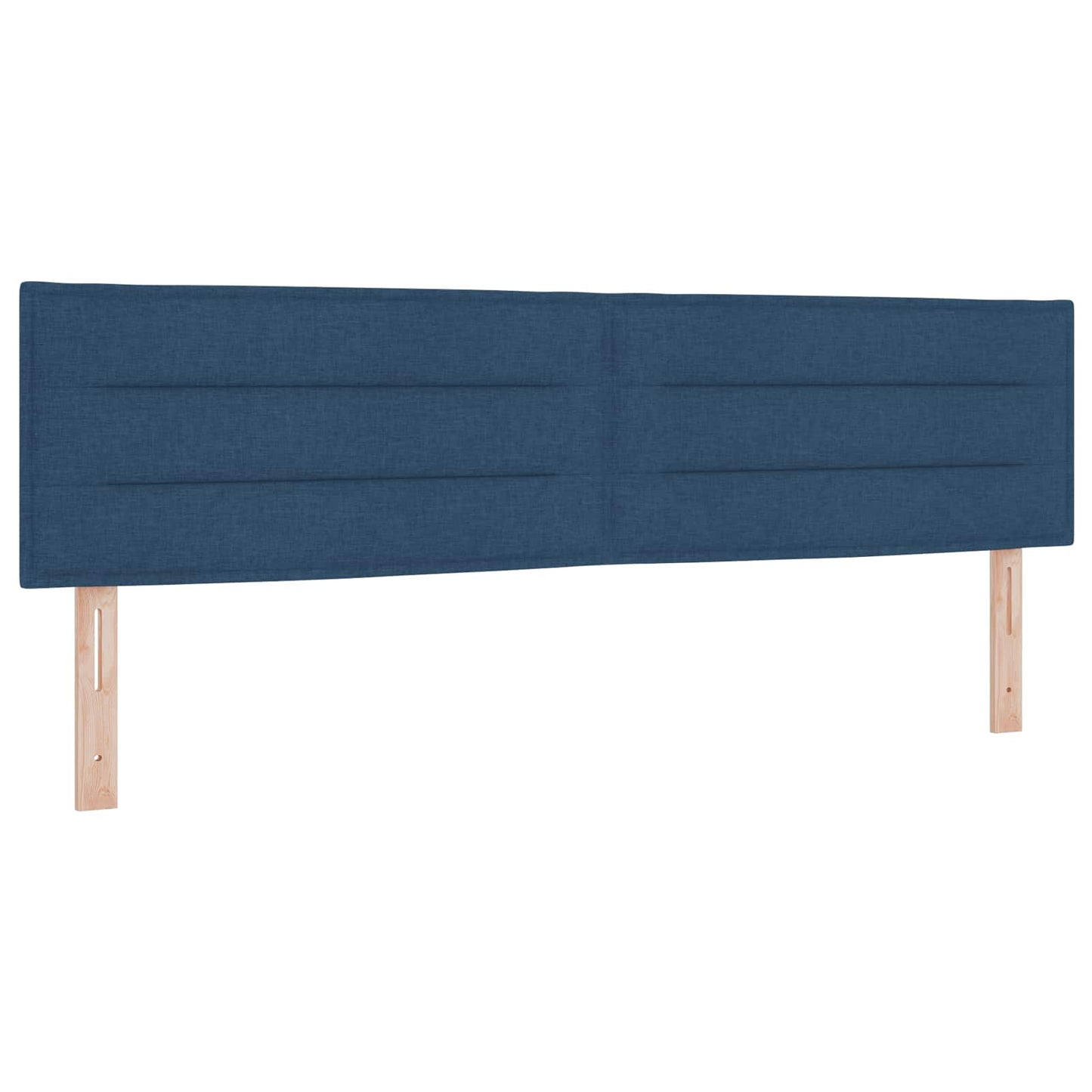 vidaXL Κρεβάτι box spring με στρώμα Μπλε 180 x 200 cm Ύφασμα