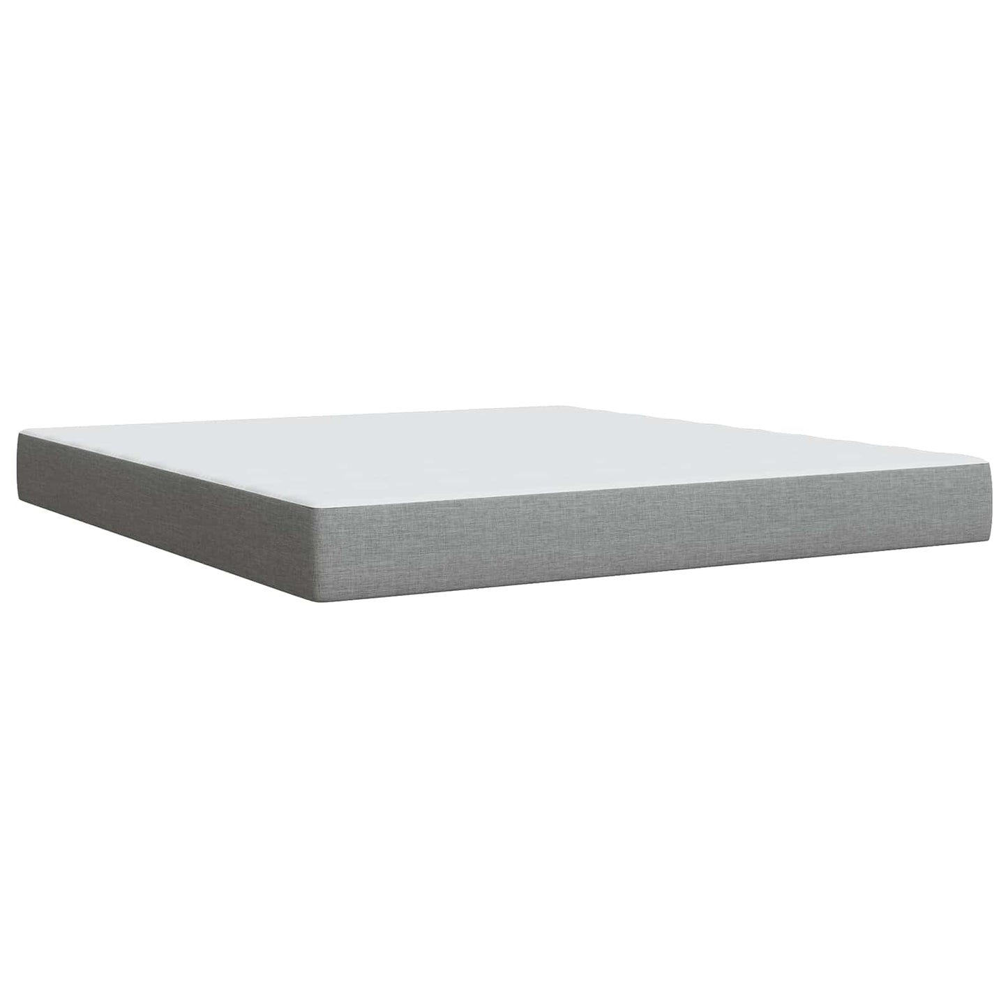 vidaXL Κρεβάτι box spring με στρώμα Ανοιχτό γκρι 180 x 200 cm Ύφασμα